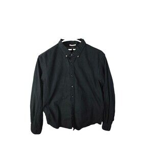 Denim & Flower Men's Medium Black Long Sleeve Shirt Button Down Shirt